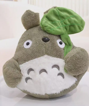 Schattige Totoro Pluche Knuffel met Lotusblad - Japans Kawaii Stijl Cadeau