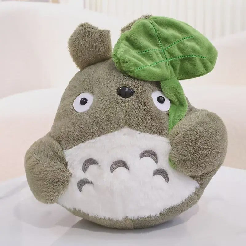 Schattige Totoro Pluche Knuffel met Lotusblad - Japans Kawaii Stijl Cadeau