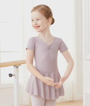 Schattige Ballet Leotard Jurk met Tutu voor Meisjes - Kortmouw Danskleding