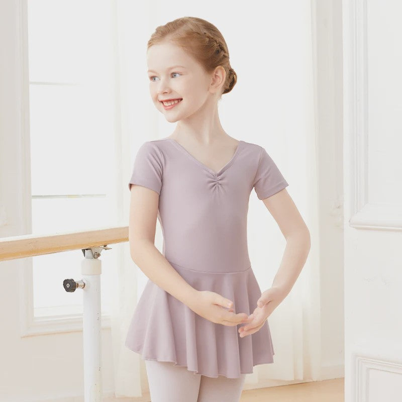 Schattige Ballet Leotard Jurk met Tutu voor Meisjes - Kortmouw Danskleding