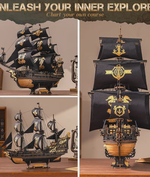 Robotime ROKR Houten 3D Puzzel Model Schepen - Zeeparel Barque
