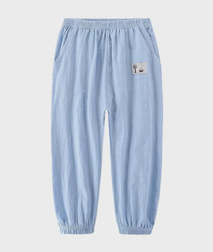 Linnen Kinderbroeken voor Jongens en Meisjes - Zomerse Lange Broek met Elastische Taille (100-160cm)