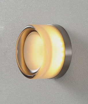 Moderne LED Wandlamp - Sfeervolle Amber & Smokey Grey Glas - Woonkamer, Hal, Studiekamer