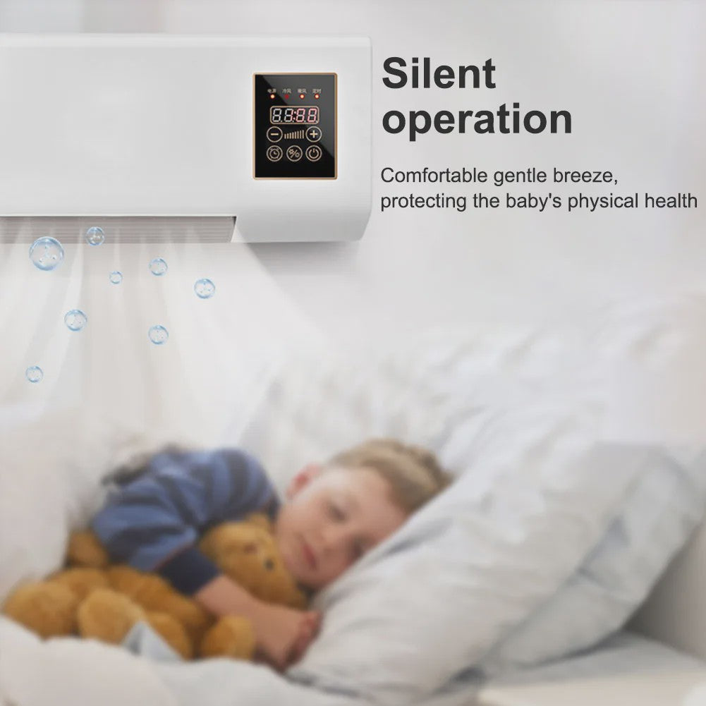 2-in-1 Wandmodel Airco: Koelen, Verwarmen & Ventileren met Afstandsbediening