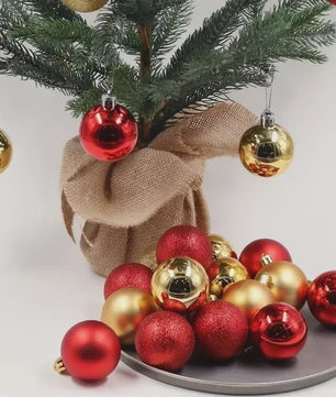 Set van 24 Kerstballen (3/4/6 cm) - Versier je Kerstboom en Feest met Stijl