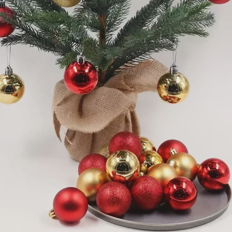 Set van 24 Kerstballen (3/4/6 cm) - Versier je Kerstboom en Feest met Stijl