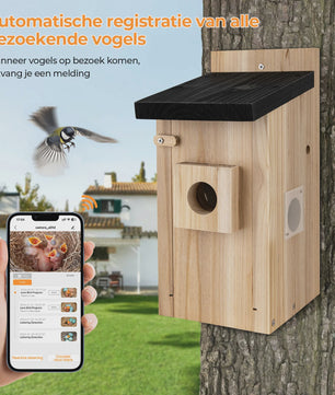 Slim Vogelhuisje met Camera: Slimme Nestkast met Bewegingsdetectie & App