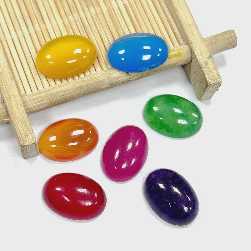 10x Kristal Cabochons Ovaal 13x18mm - Natuurlijke Helende Stenen voor Sieraden Maken