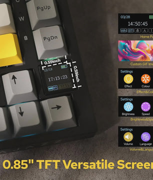 AJAZZ AK820 Pro Mechanisch Gaming Toetsenbord - Draadloos Bluetooth/2.4G/USB-C, Hot-Swappable, Gasket Mount, RGB