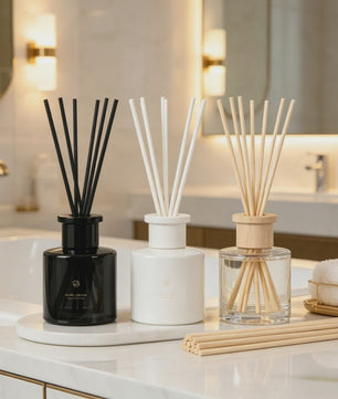 100 Stuks Diffuser Stokjes Zwart & Wit - 30cm Lang - Essentiële Oliën Verspreiden