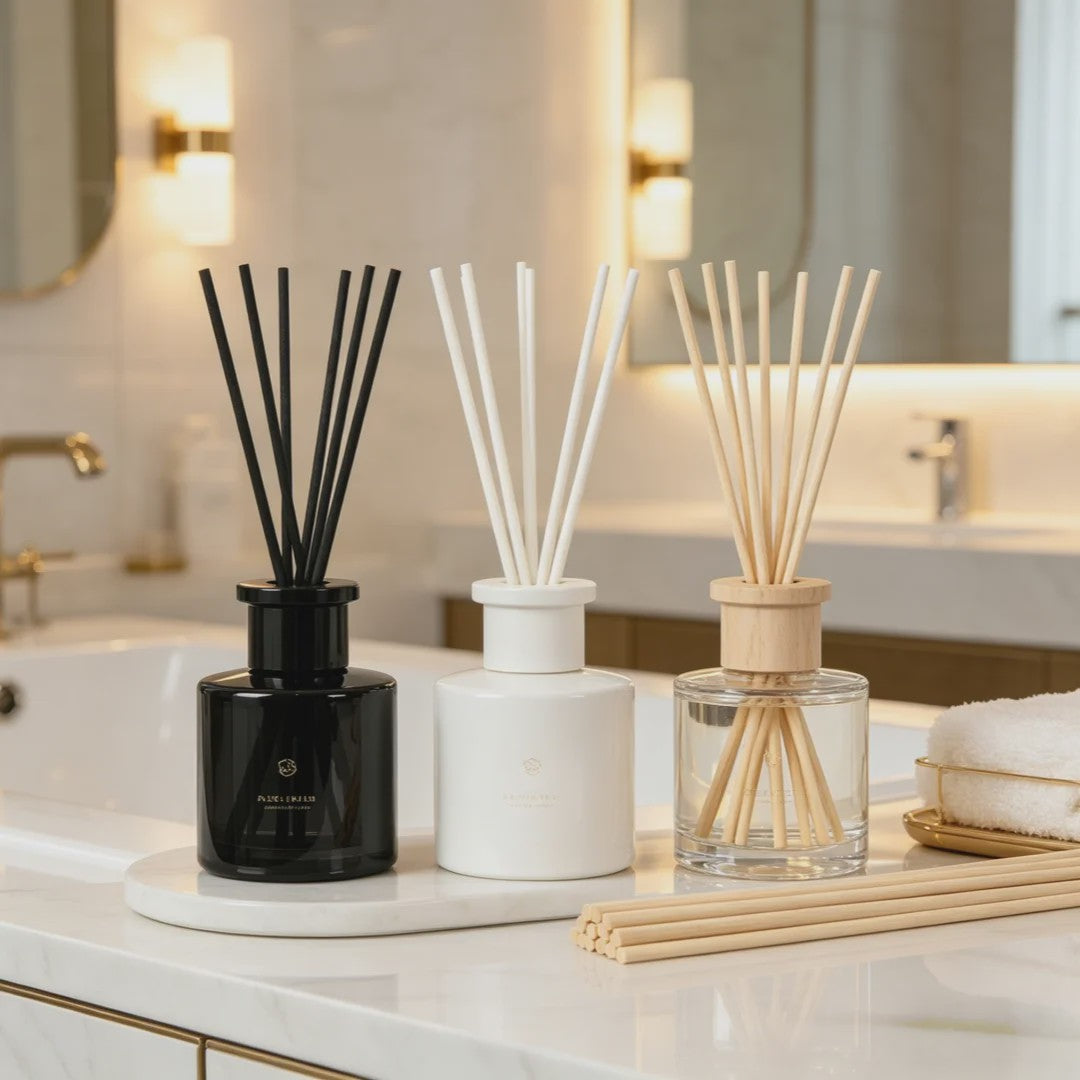 100 Stuks Diffuser Stokjes Zwart & Wit - 30cm Lang - Essentiële Oliën Verspreiden