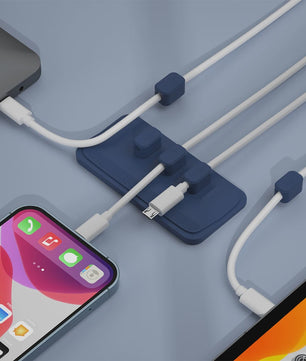 Magnetische Kabelhouder Bureau - 5 Clips voor Orde in USB & Lightning Kabels