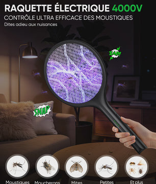 Elektrische Vliegenmepper met UV Licht & Oplaadbare Batterij