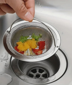 RVS Afvoerzeef met Handvat - Keuken, Douche & Bad - Voorkomt Verstoppingen