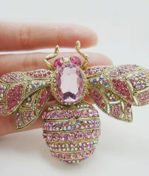 Luxe Bijen Broche met Kristallen - Vintage Baroque Stijl