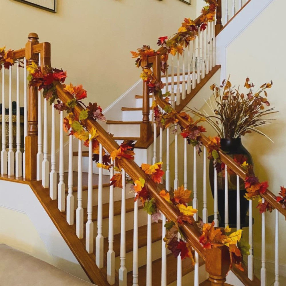 Herfst Slinger met Maple Bladeren - Kunstblad Slinger voor Thanksgiving, Halloween & Feestdecoratie