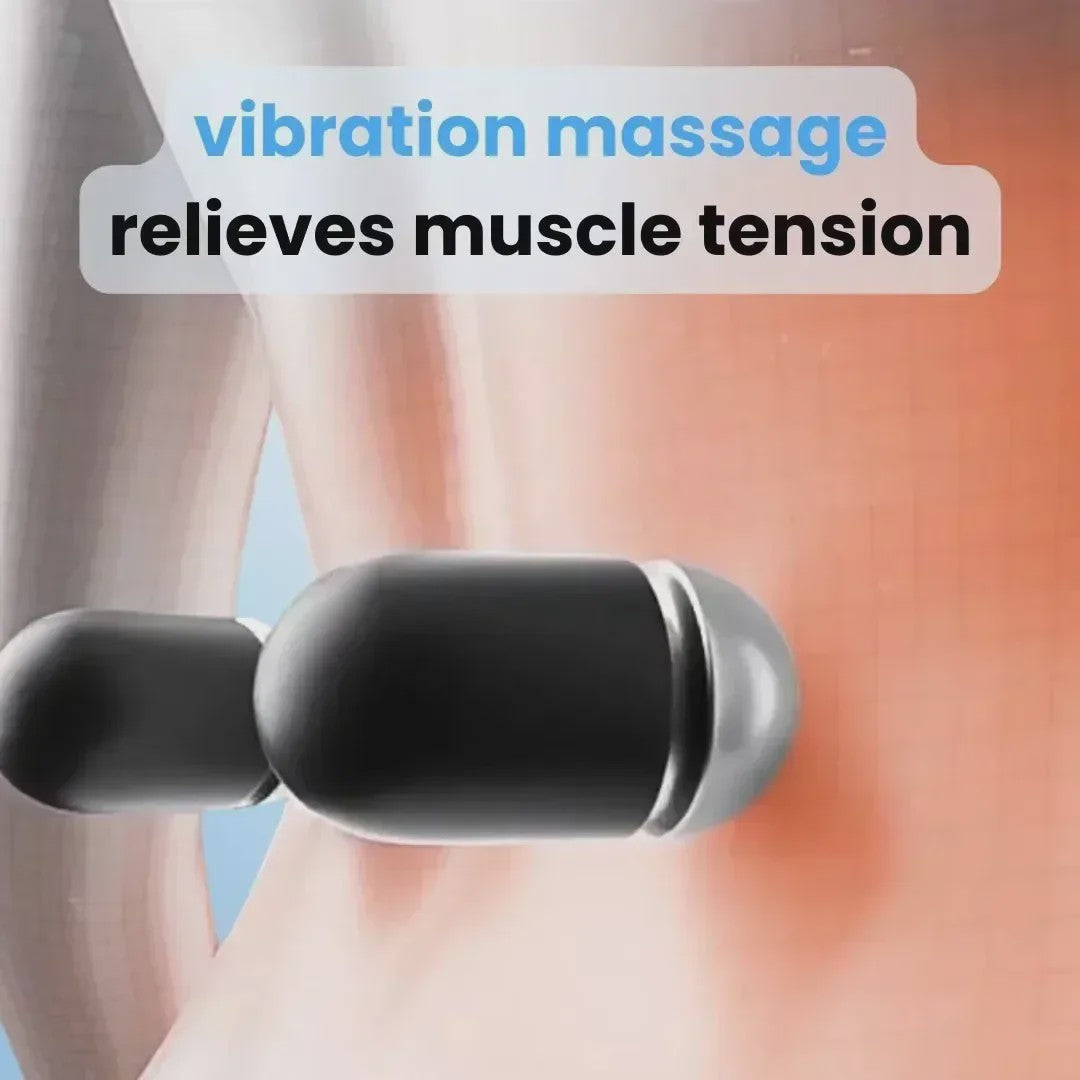 3-in-1 Rugmassager met Warmte & Vibratie voor Rugpijn Verlichting en Tractie