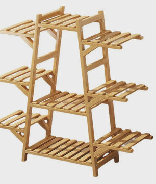 Houten Bloemenstandaard Multi-laags Balkon Plantenrek Woonkamer