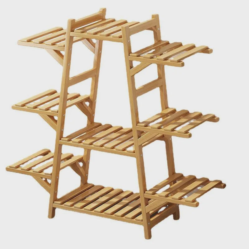 Houten Bloemenstandaard Multi-laags Balkon Plantenrek Woonkamer