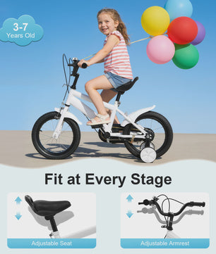 14 Inch Kinderfiets met Zijwielen - Leerfiets voor Jongens en Meisjes