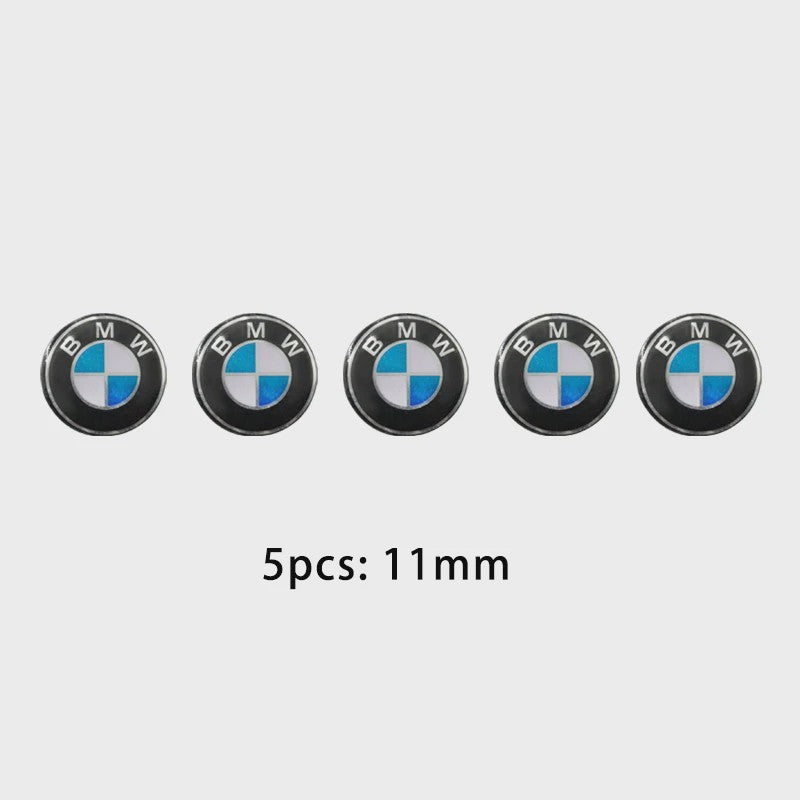 BMW M Sleutel Embleem Stickers (11mm/14mm) - Set van 5 of 10 Stuks