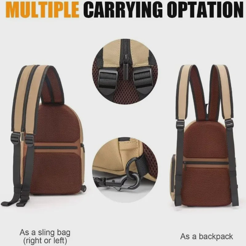 Veelzijdige Camera Schoudertas: Compacte Sling Bag & Rugzak voor DSLR, Lenzen en iPad