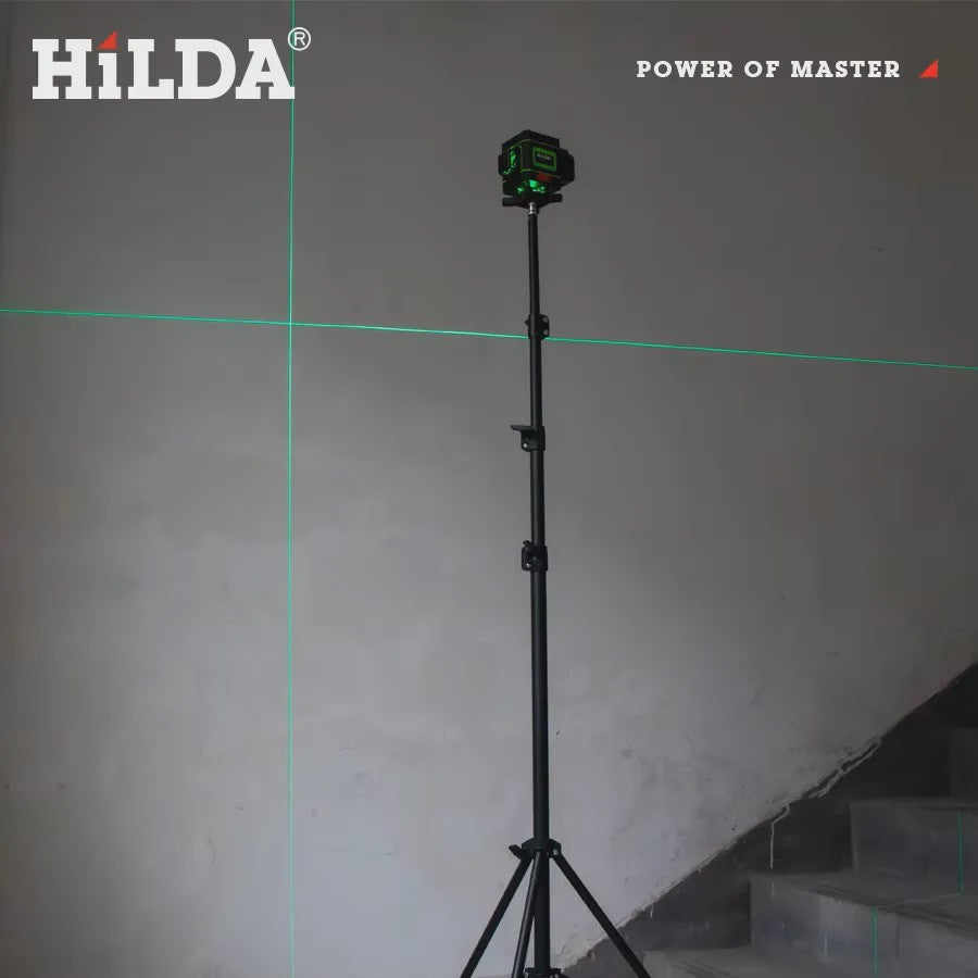 HILDA 3 Meter Laser Waterpas Statief - Verstelbaar Hoogte Metaal Fotografie Statief met 1/4 Inch Schroef