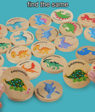 Montessori Dinosaurus Memory Spel - Cognitief Puzzel Spel voor Kinderen