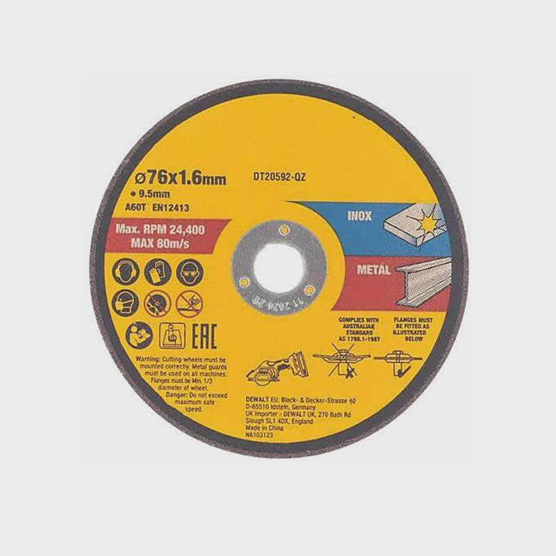 DEWALT 76mm INOX Metaal Zaagschijf - 3 Stuks (DT20592-QZ) - Voor Multimateriaal