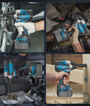 Krachtige 1800NM Accu-slagmoersleutel 1/2" met Borstelloze Motor en Toolbox Kit