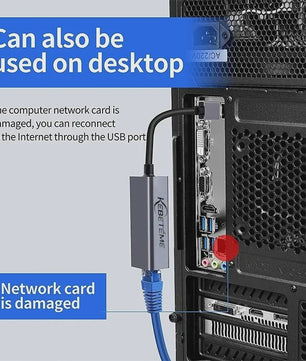 KEBIDUMEI USB 3.0 naar RJ45 Gigabit Netwerkkaart - 1000Mbps Ethernet Adapter