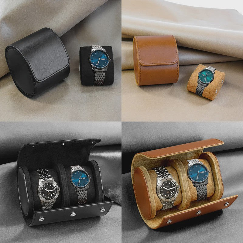 Reis Etui voor Horloges - Opbergrol voor 3 Horloges met Uitneembare Kussens