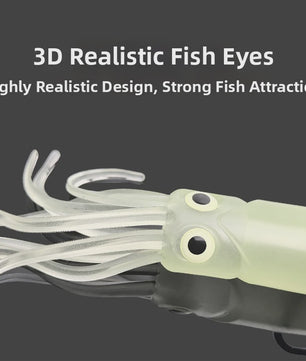 Zachte Kunstaas Inktvis 120g/150g/200g - Realistisch Ontwerp voor Tonijn & Marlin Visserij