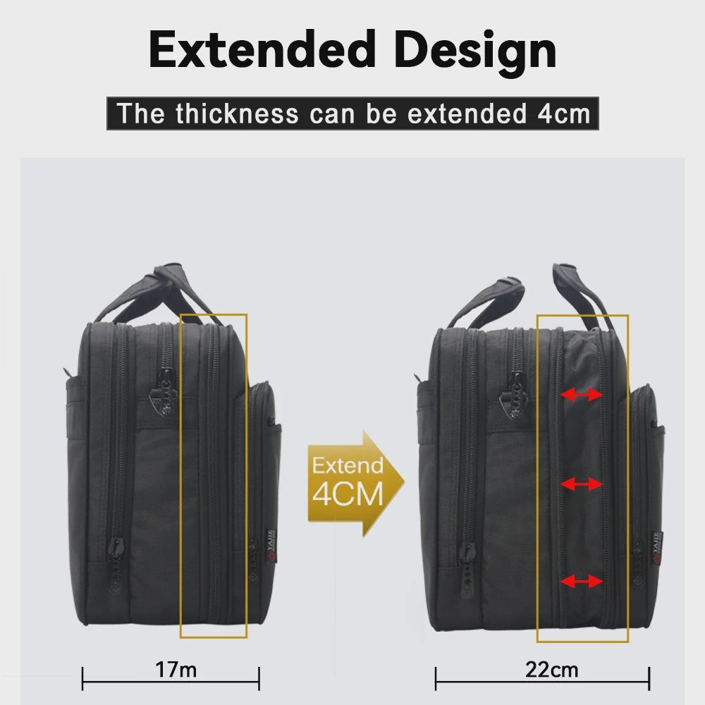 Ruime Heren Laptoptas - Zakelijk & Casual Schoudertas (15.6" - 19")