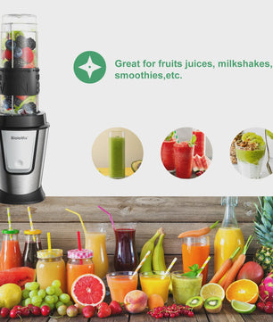BioloMix 700W Compacte Keuken Blender: 3-in-1 Juicer, Food Processor & Grinder