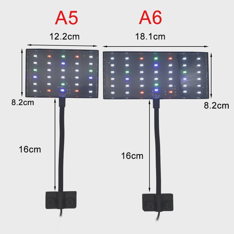 USB Aquarium LED Plantengroeilamp - Volledig Spectrum, Dimbare Verlichting met Timer & 360° Rotatie