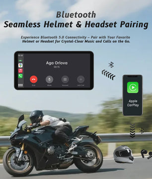 6-Inch Motorfiets Smart Display met Draadloze CarPlay & Android Auto