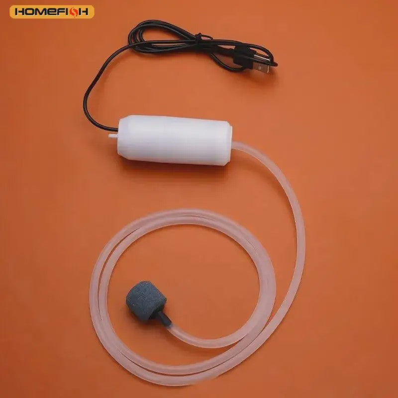 Stille Mini USB Zuurstofpomp voor Aquarium en Vis Kweek - Draagbaar & Compact