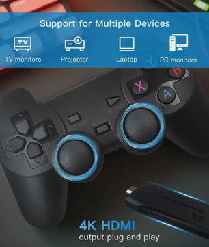 Retro Game Console M8 Stick: 20000+ Klassieke Games, 4K HD, 2 Draadloze Controllers