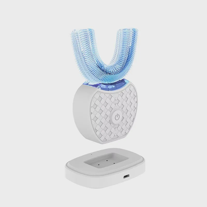 360° Draagbare Elektrische Tandenborstel - Siliconen U-Vorm Opzetstuk - Waterdicht & USB Oplaadbaar