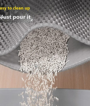 Waterdichte Dubbellaagse Kattenbakmat - Anti-slip & Wasbaar - Houdt Zand Tegen