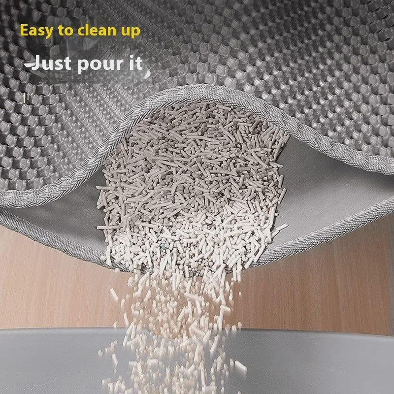 Waterdichte Dubbellaagse Kattenbakmat - Anti-slip & Wasbaar - Houdt Zand Tegen