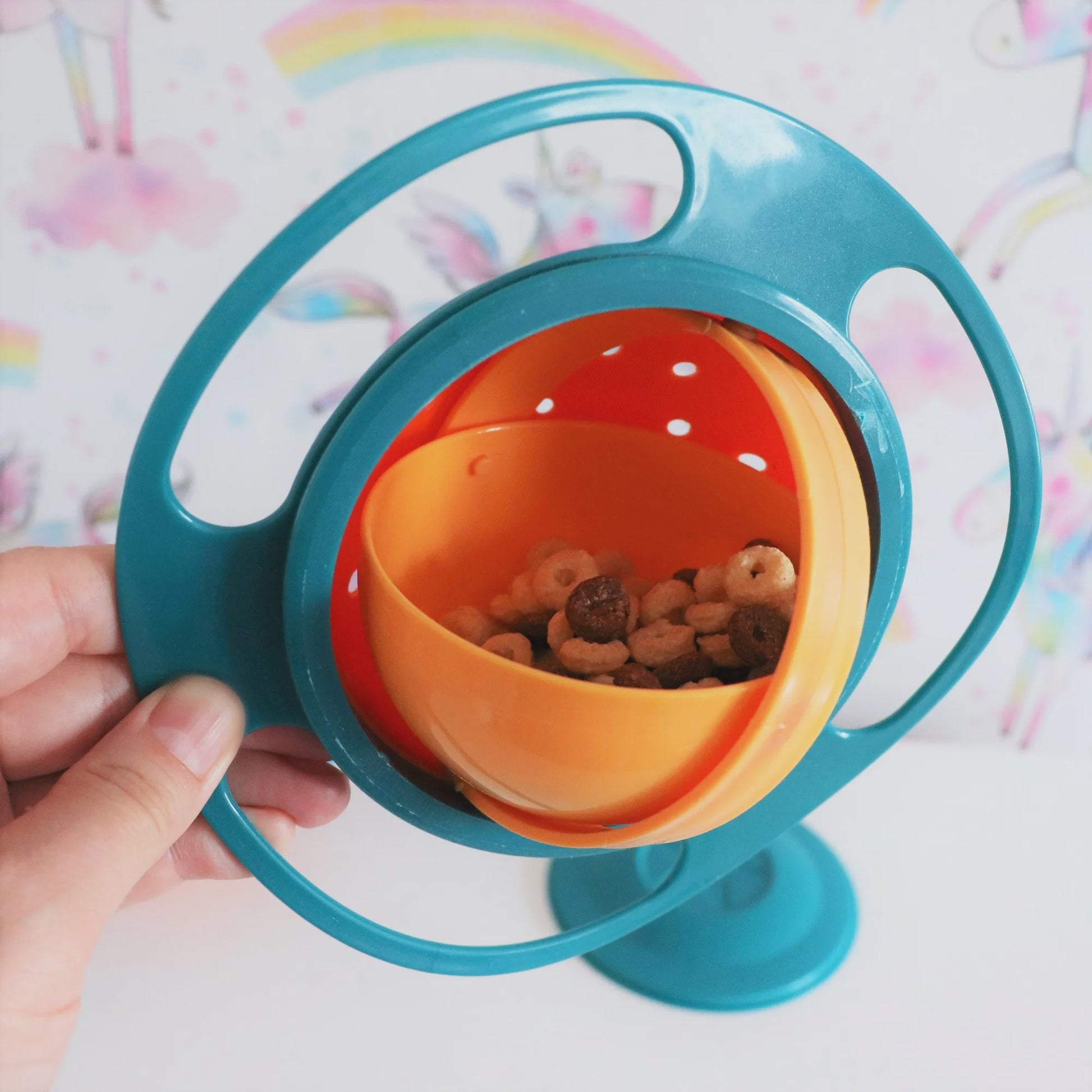 Anti-Knoei Gyro Kom voor Baby's - 360° Draaibaar en Omvalbestendig Voerbakje