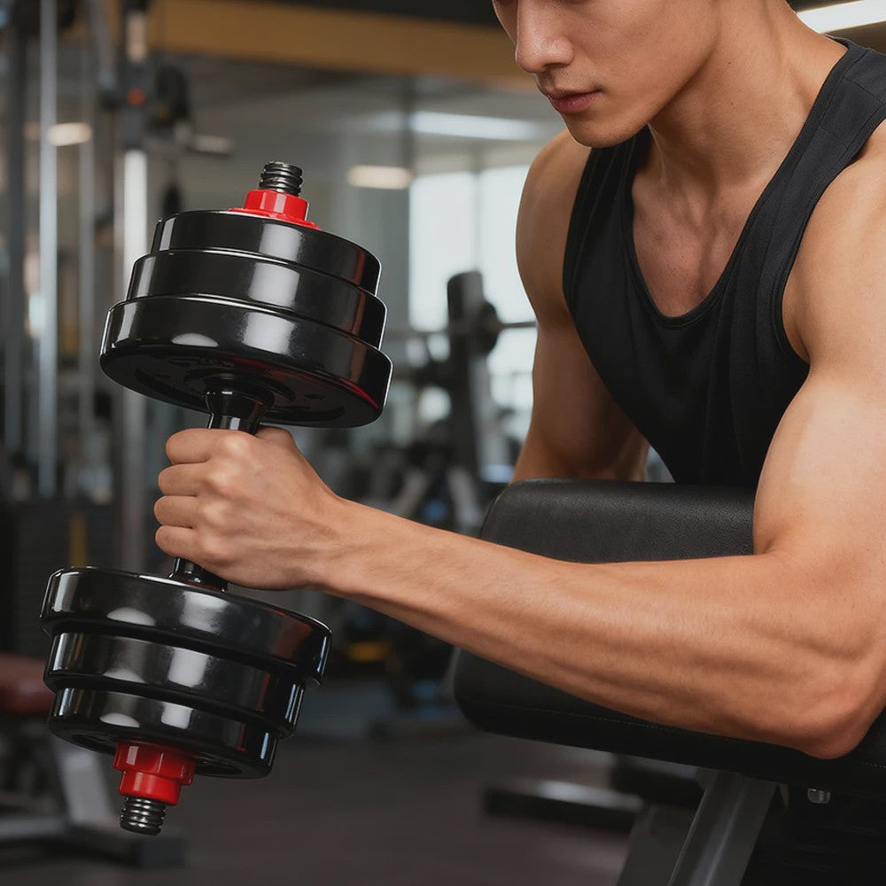 Verstelbare Dumbbell Set 25kg - Zandgevuld voor Krachttraining Thuis