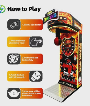 Professionele Boksmachine Arcade Game - Coin Operated voor Horeca & Thuisgebruik