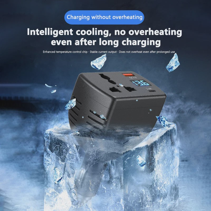 150W Auto Omvormer 12V naar 220V met USB Autolader - Krachtige Spanningsomvormer