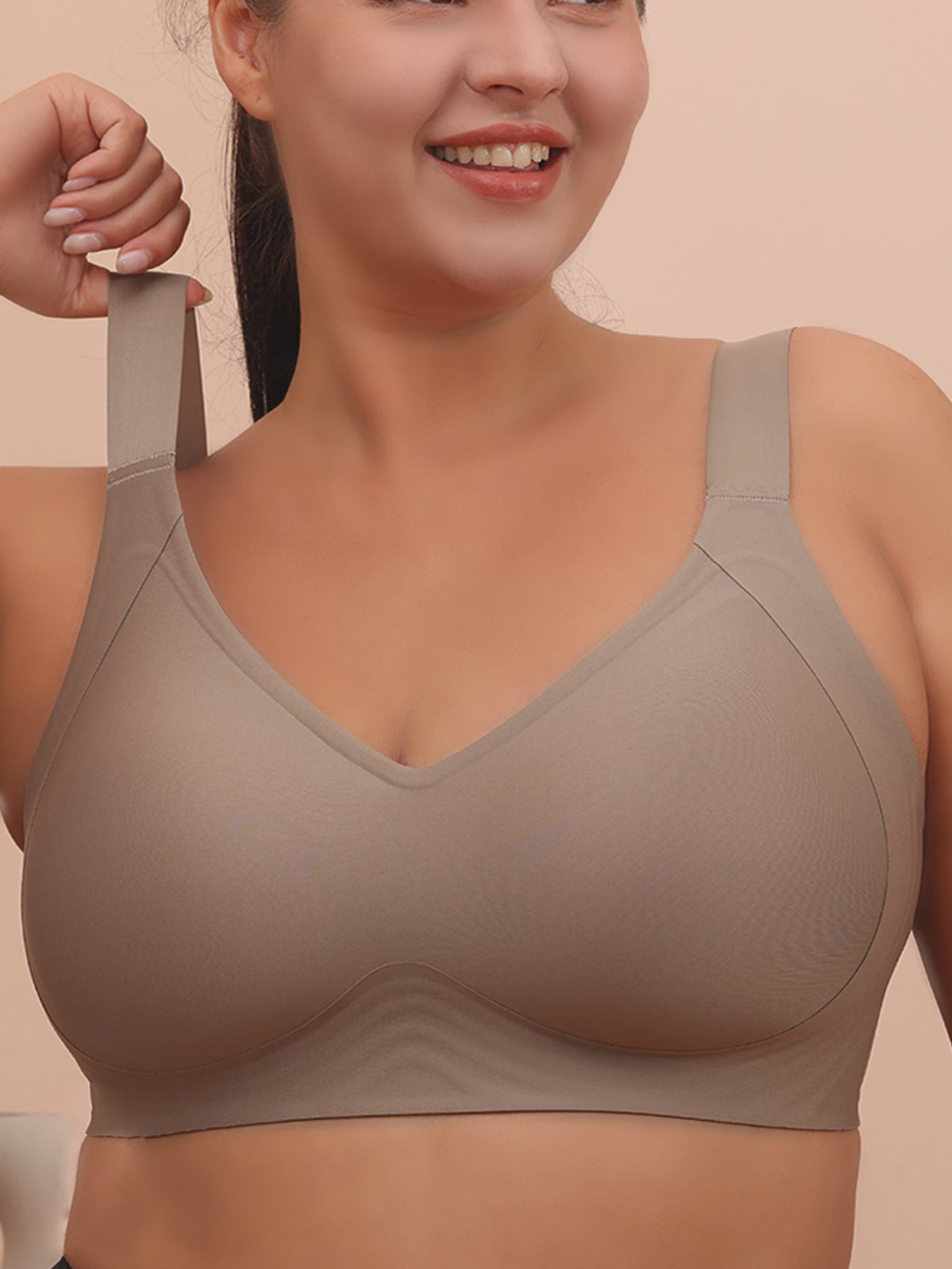 Big breasted sleeping bra for women 6XL without steel rims gathered without scars plus size vest yoga exercise anti sagging bra