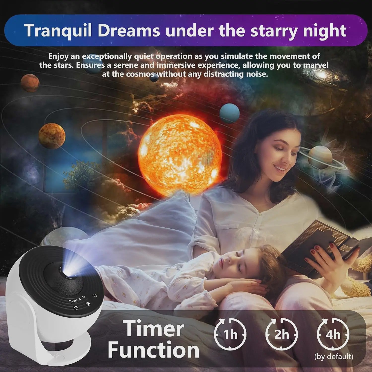 Galaxy Projector Sterrenhemel Nachtlampje met 13 HD Film Discs - 360° Rotatie