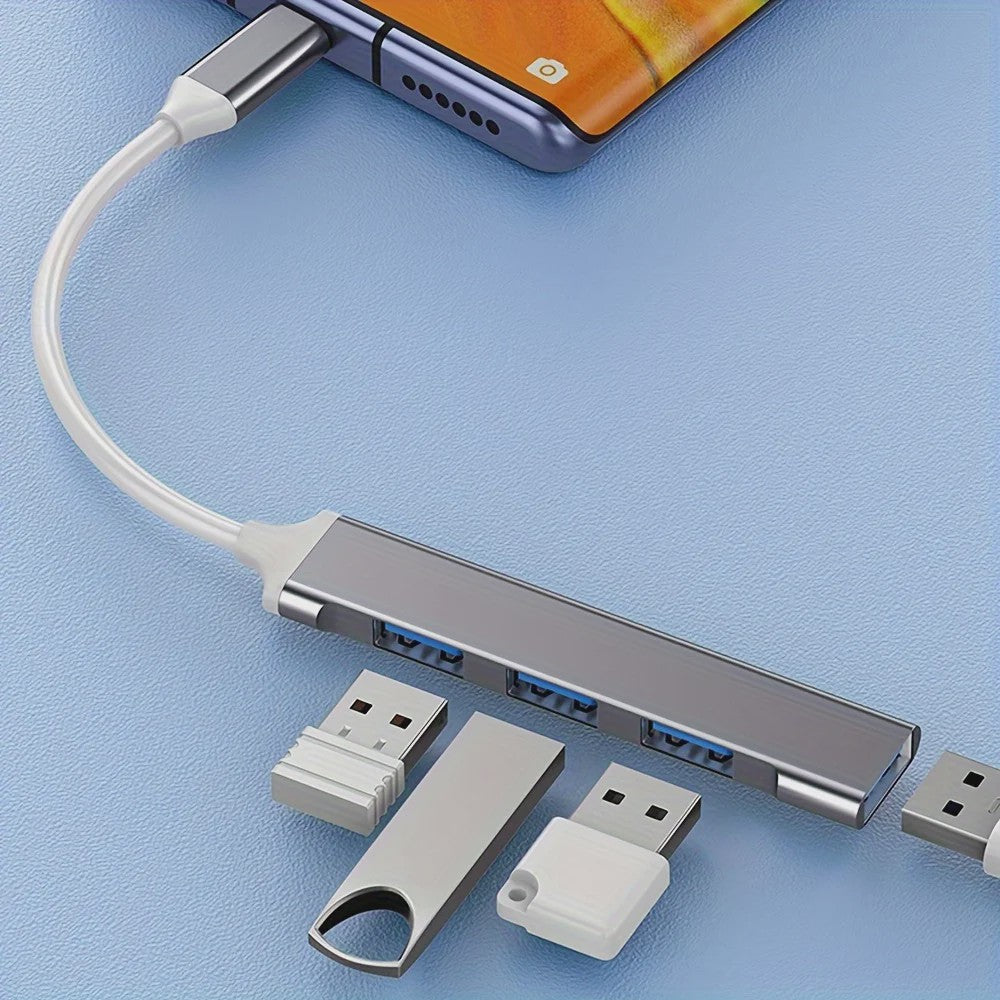 USB-C Hub 4-Poorts Multi-Splitter met OTG Functie voor Laptops en Smartphones