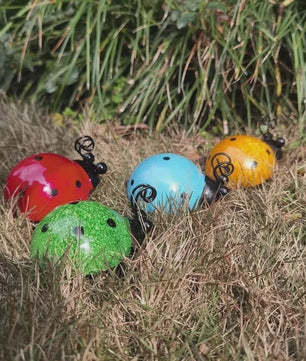 Metalen Lieveheersbeestje Muurdecoratie - Charmante Decoratie voor Binnen & Buiten